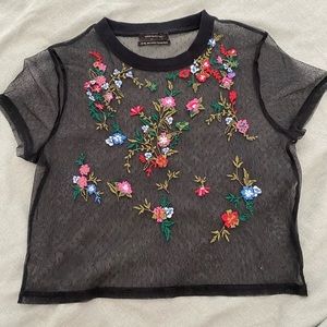 Urban Outfitters Sheer Crop Top